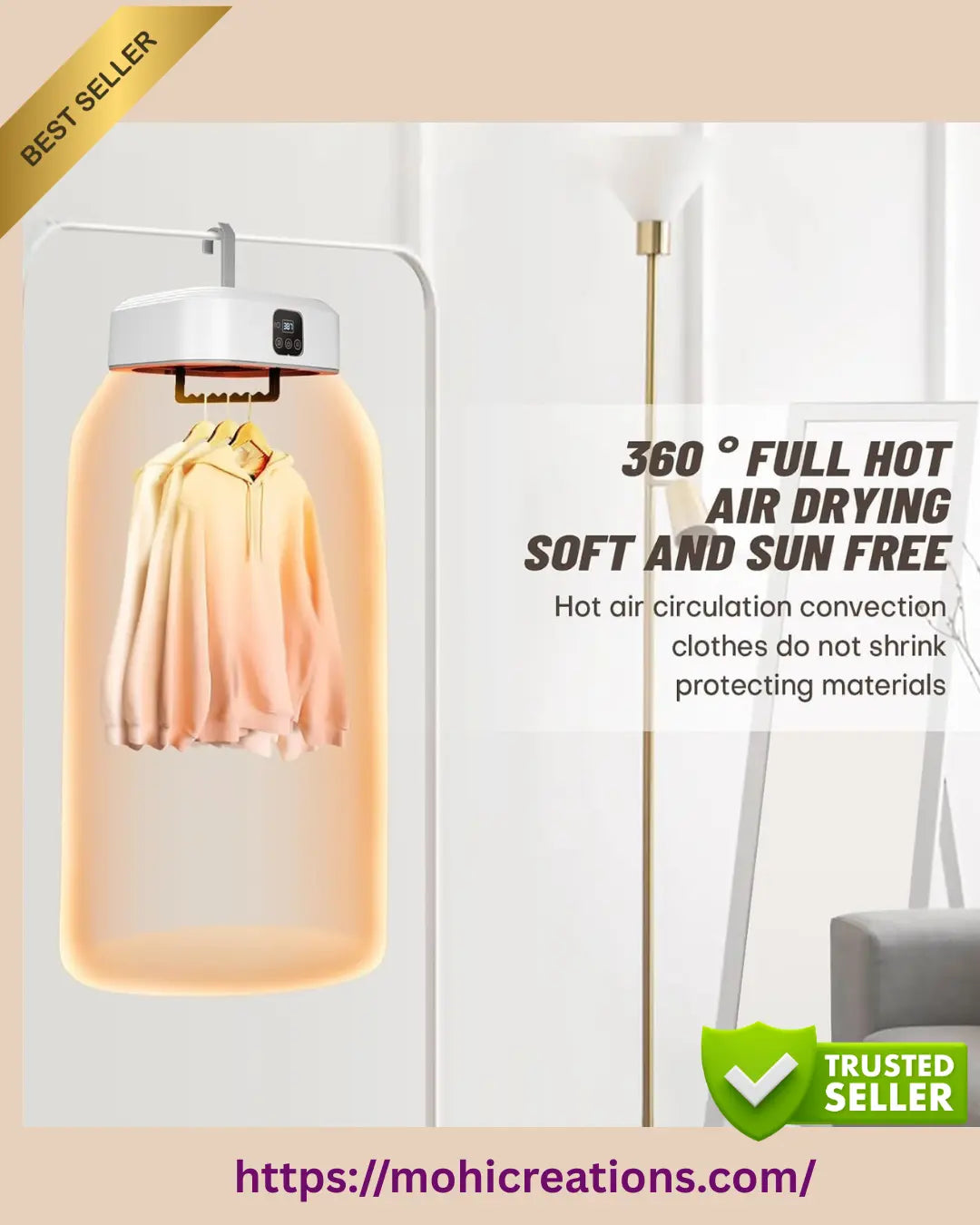 Foldable Electric Cloth Dryer | Portable Laundry Dryer | Laundry Warming Machine for Home & Travel