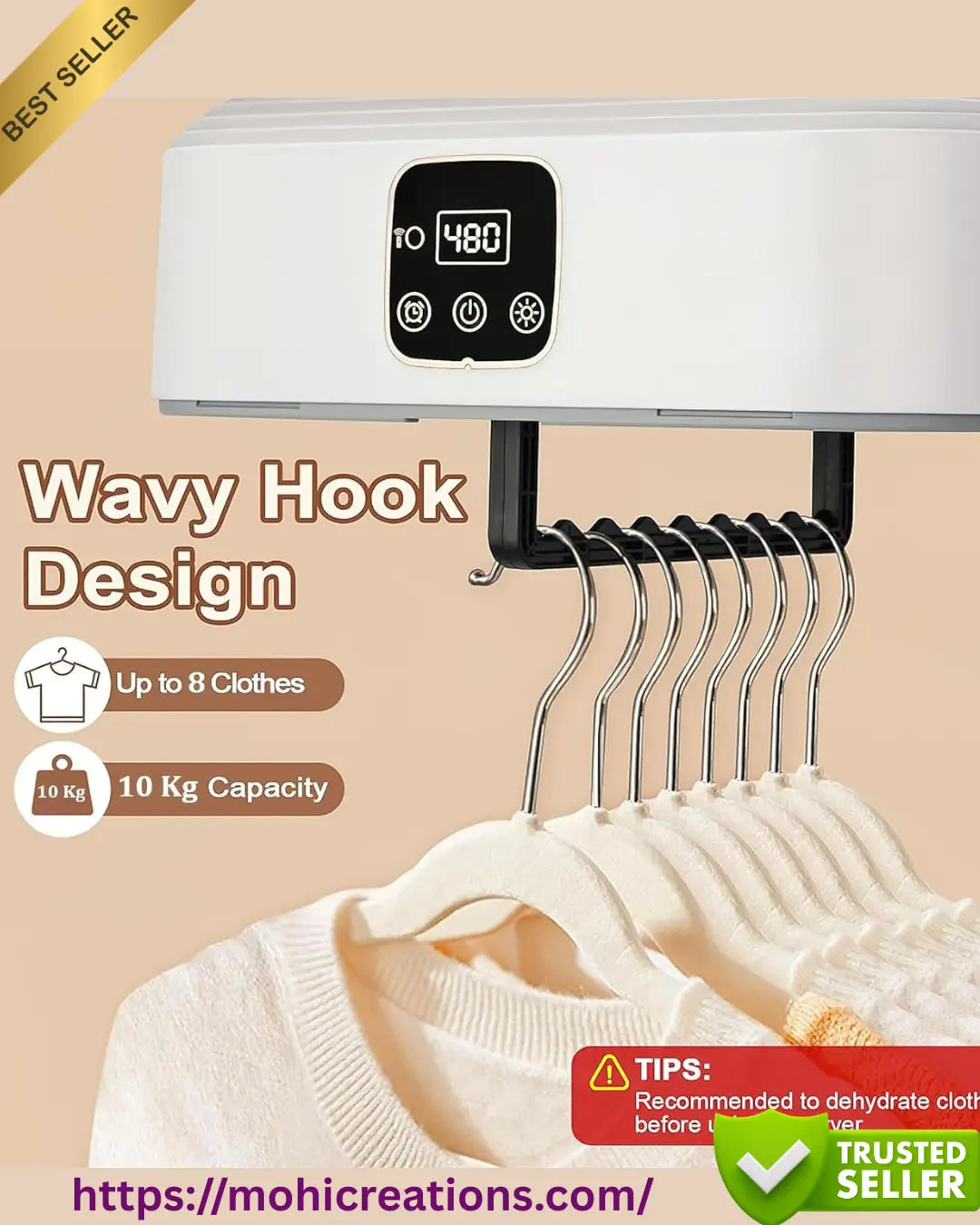 Foldable Electric Cloth Dryer | Portable Laundry Dryer | Laundry Warming Machine for Home & Travel