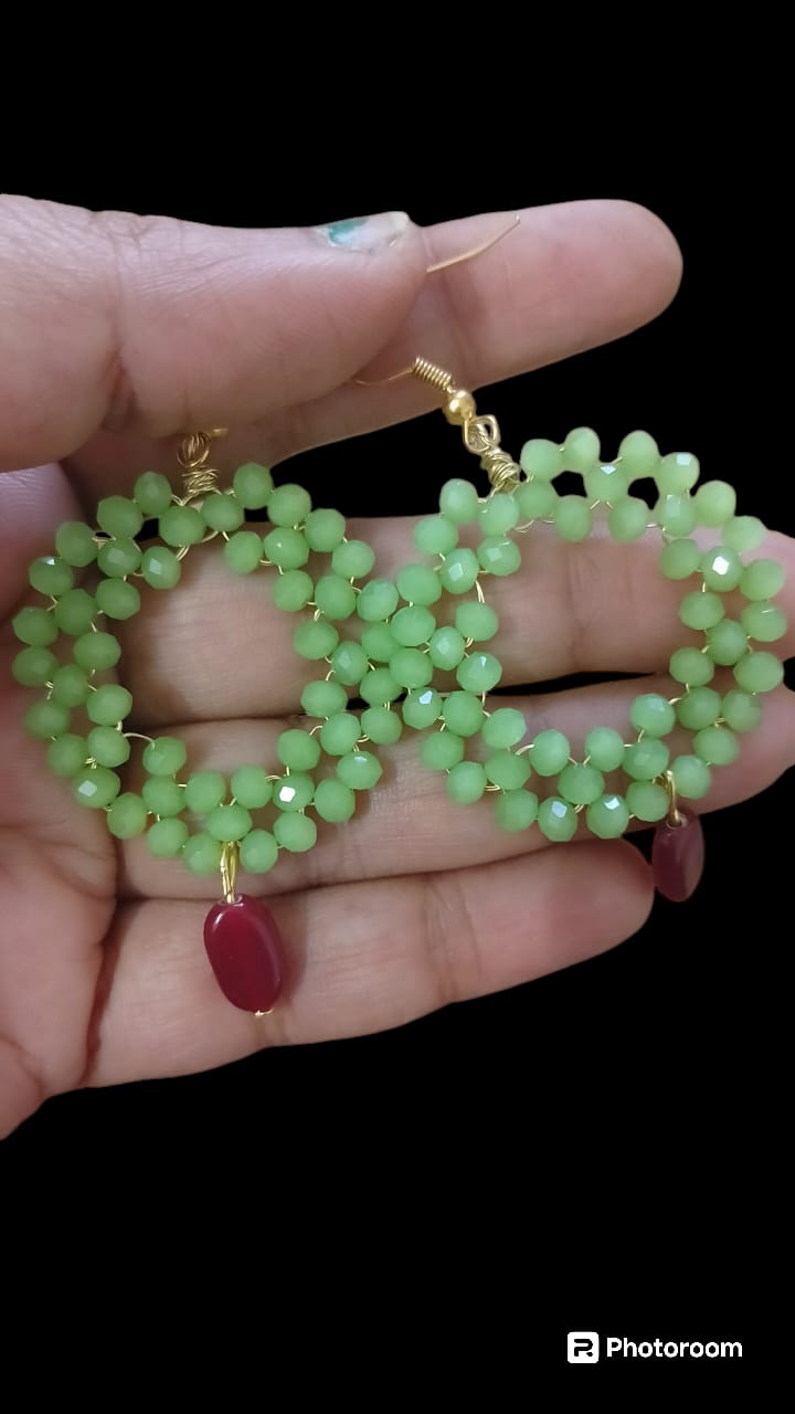 Trending Mint Green Stone Earrings