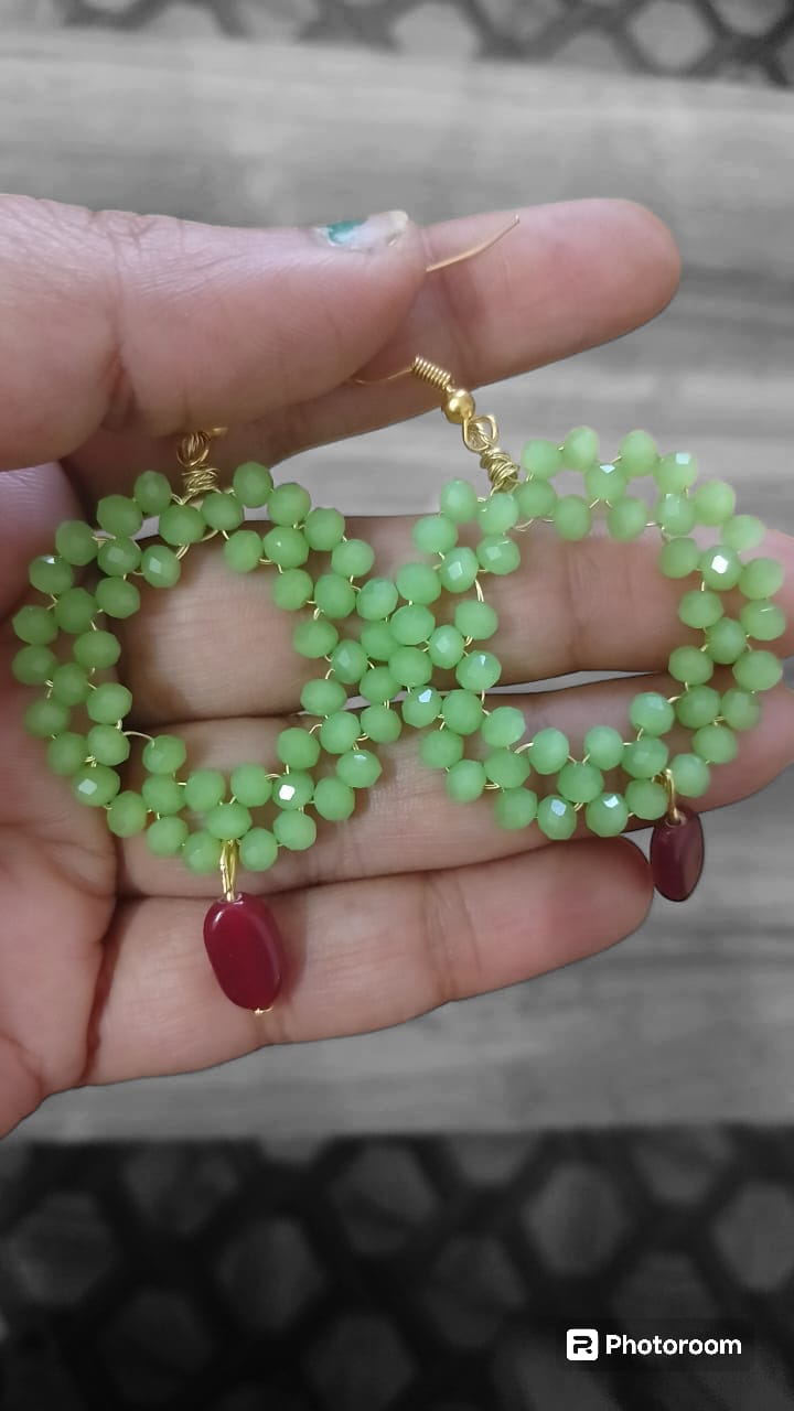 Trending Mint Green Stone Earrings
