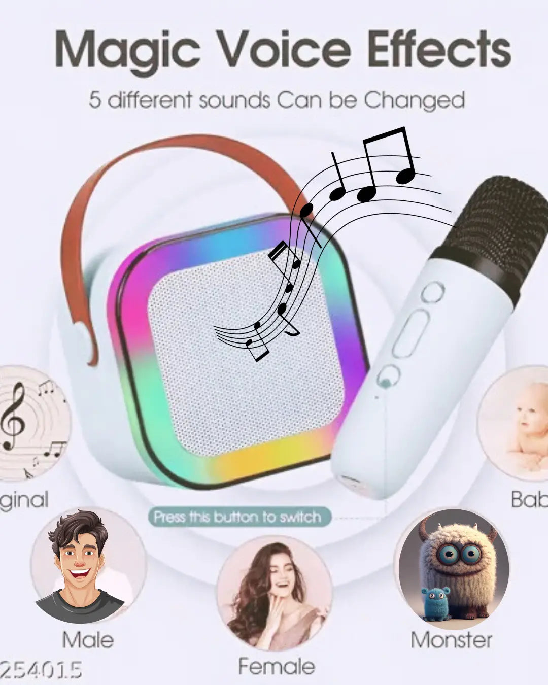 Wireless Bluetooth Karoke speaker with  microphone | Bluetooth Speaker| Kids fun speaker set