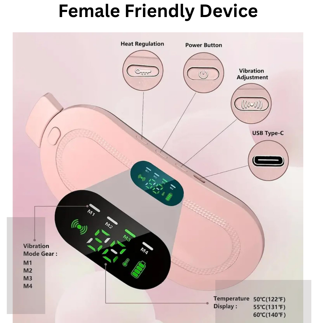 Period Cramp Relief Massager & Heating Pad