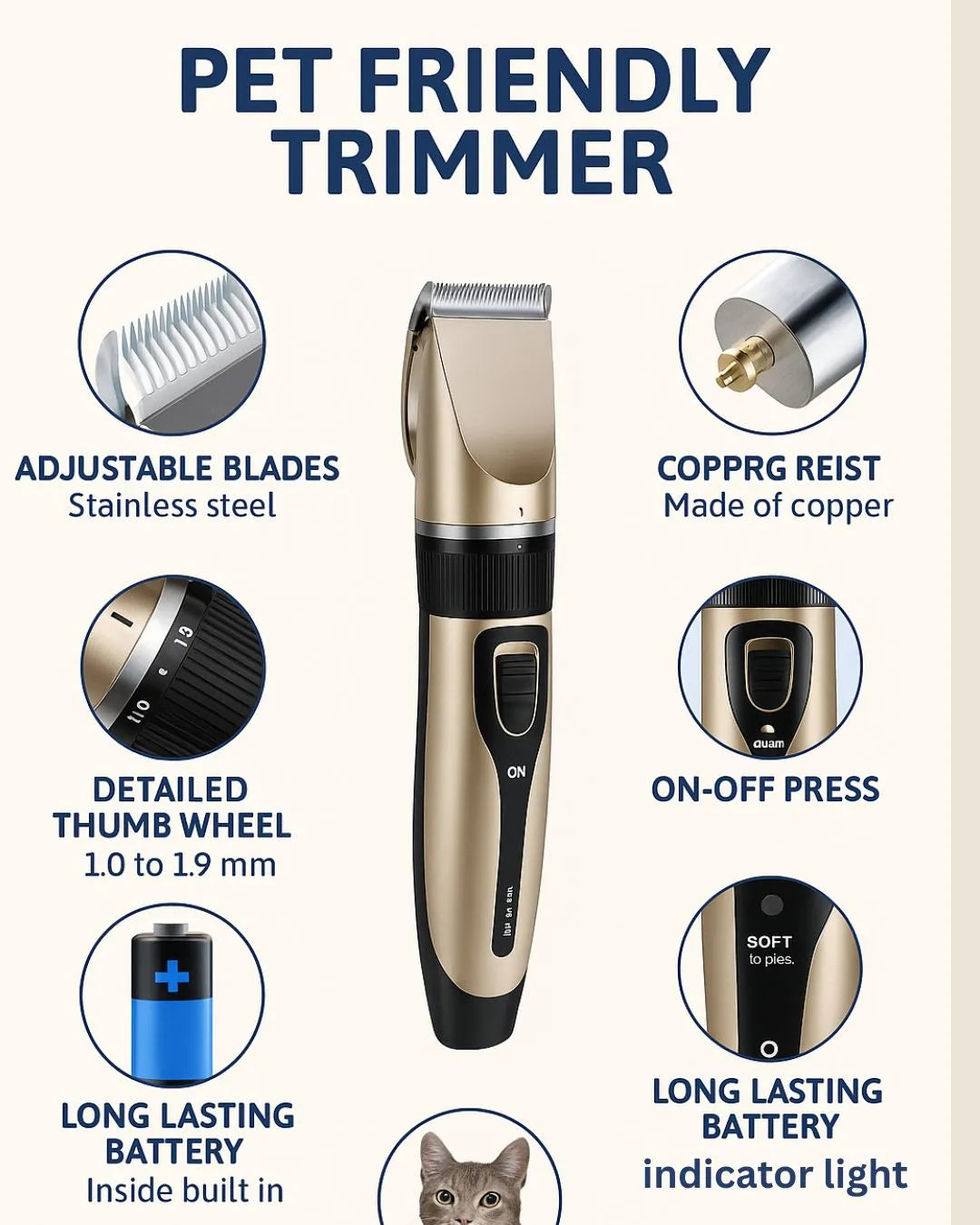 Pets Grooming Kit | Dog and Cat Hair Trimming Kit | Pet Care Solution