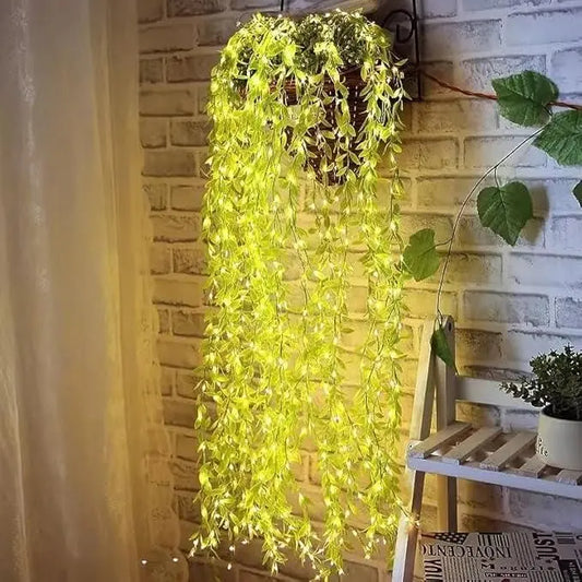 Green leave led lights curtain