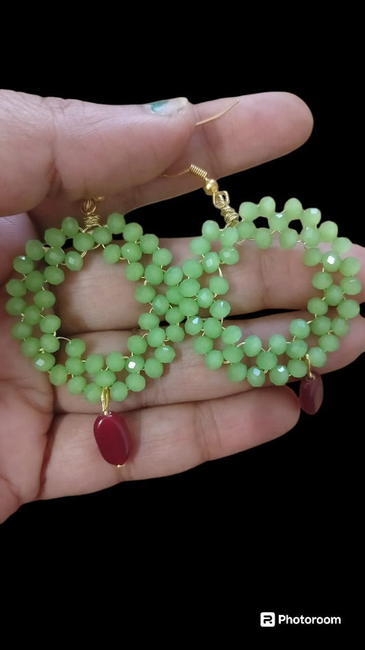 Trending Mint Green Stone Earrings